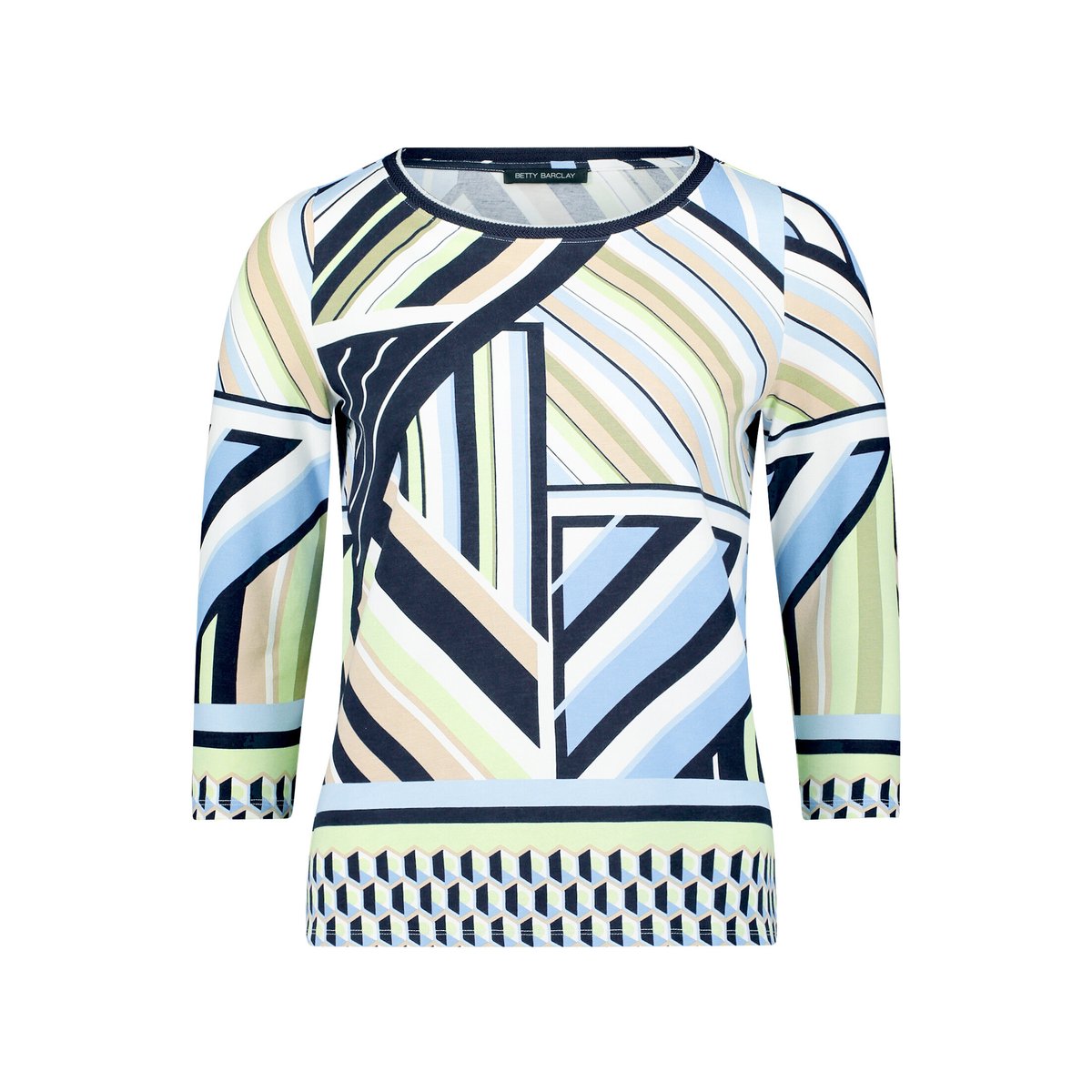T-shirt basique à imprimé bleu/vert, BETTY BARCLAY