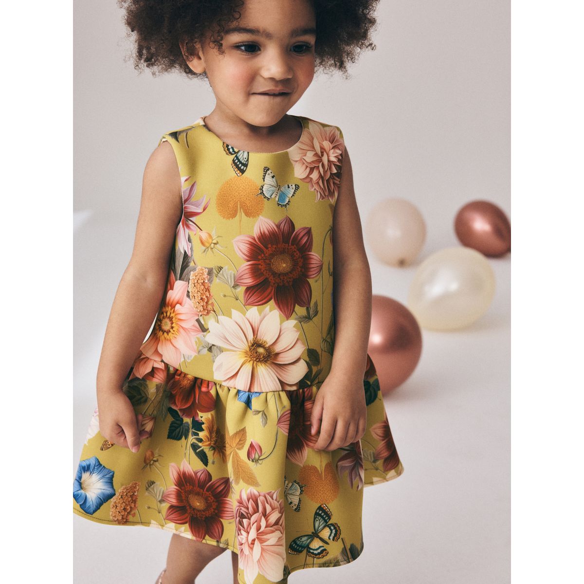 Robe style néoprène pour grandes occasions jaune moutarde, NEXT
