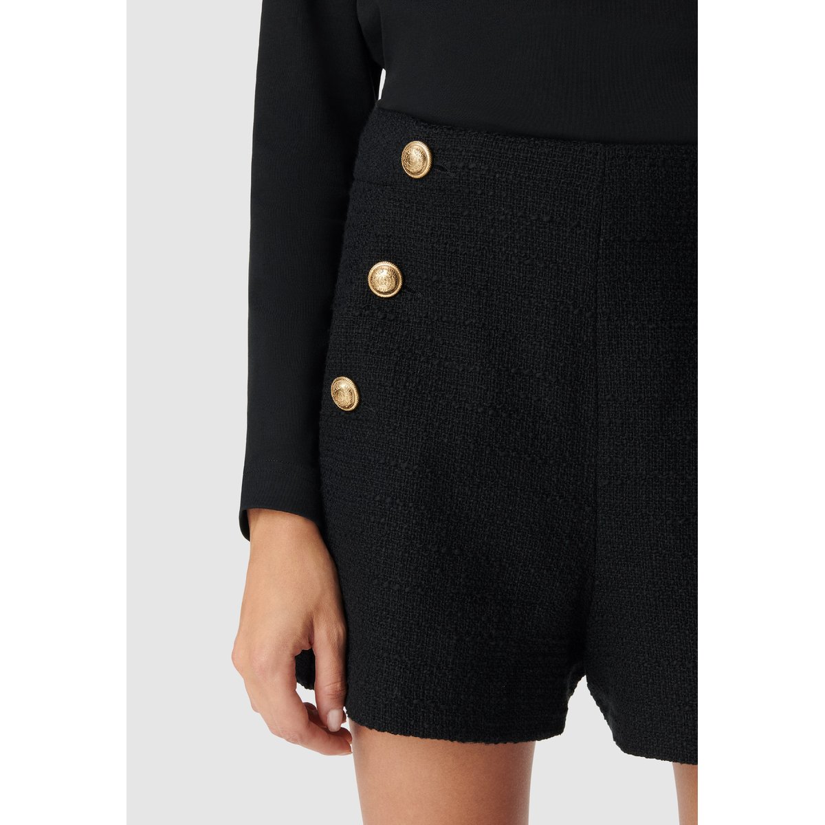 Short effet tweed noir, IKKS
