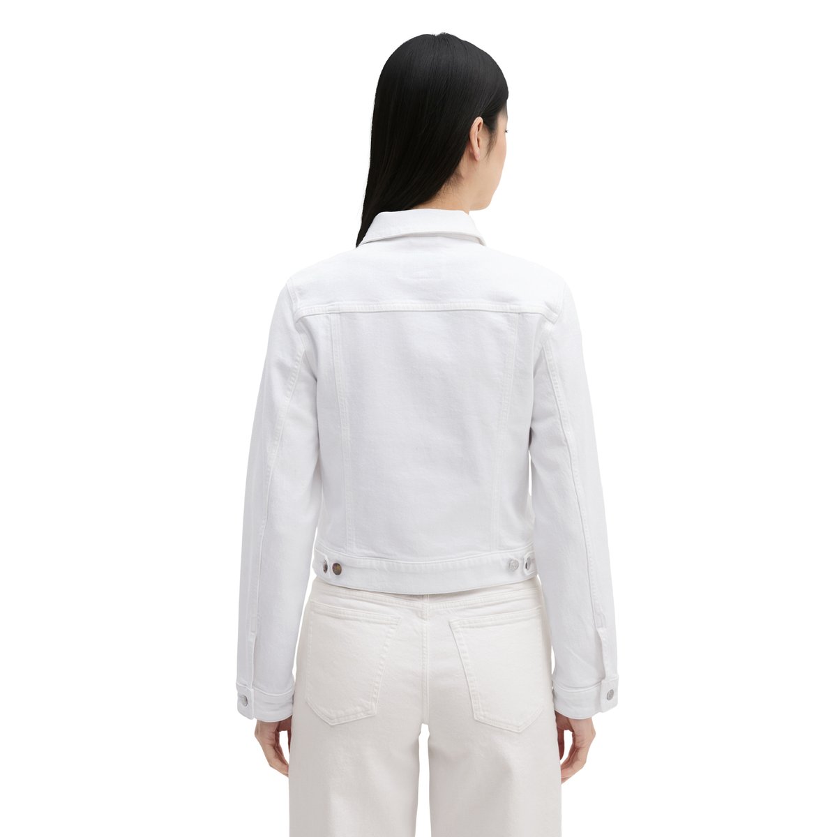 Veste en jean relaxed en mélange de coton organique blanc, MARC O'POLO