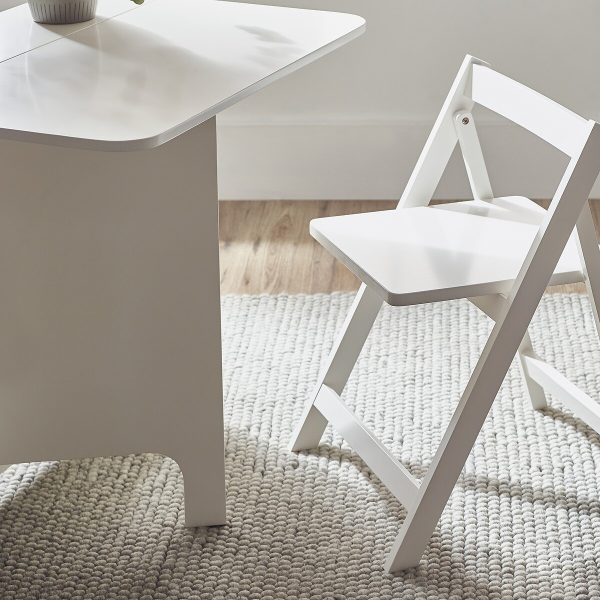 Gideon Gateleg Dining Table and Chairs Set (Seats 2) white, SO'HOME