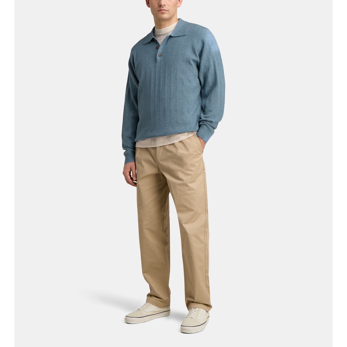 Polo solomay à rayures bleu grisé, GALERIES LAFAYETTE