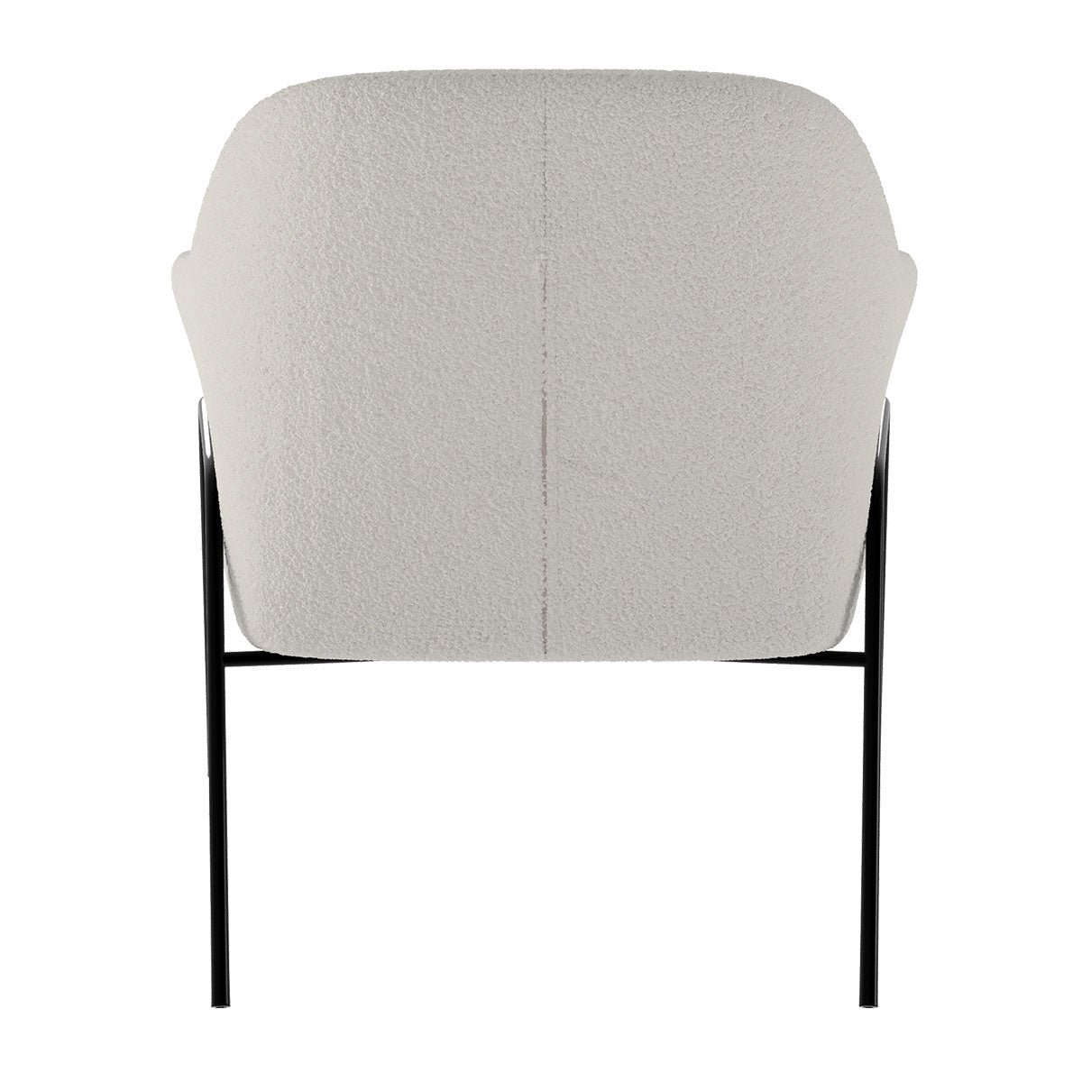Fauteuil effet laine bouclette - AUBIN blanc, MAISON PAVANE