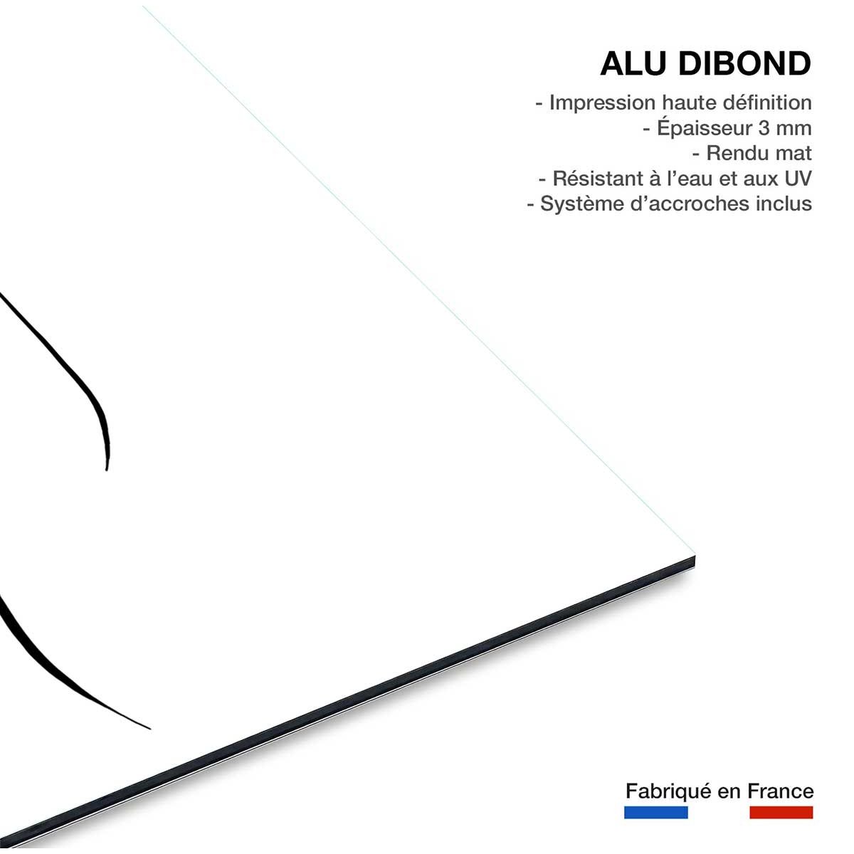 Tableau Croquis de femme tableau alu dibond, HEXOA