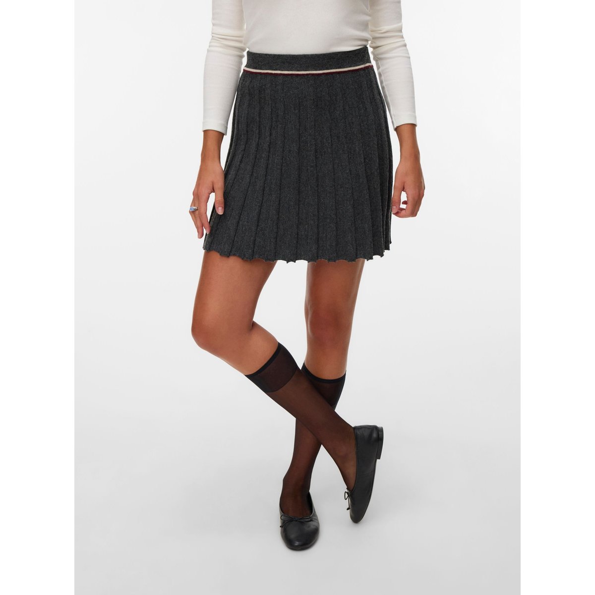 Jupe En Maille dark grey melange 1, VERO MODA