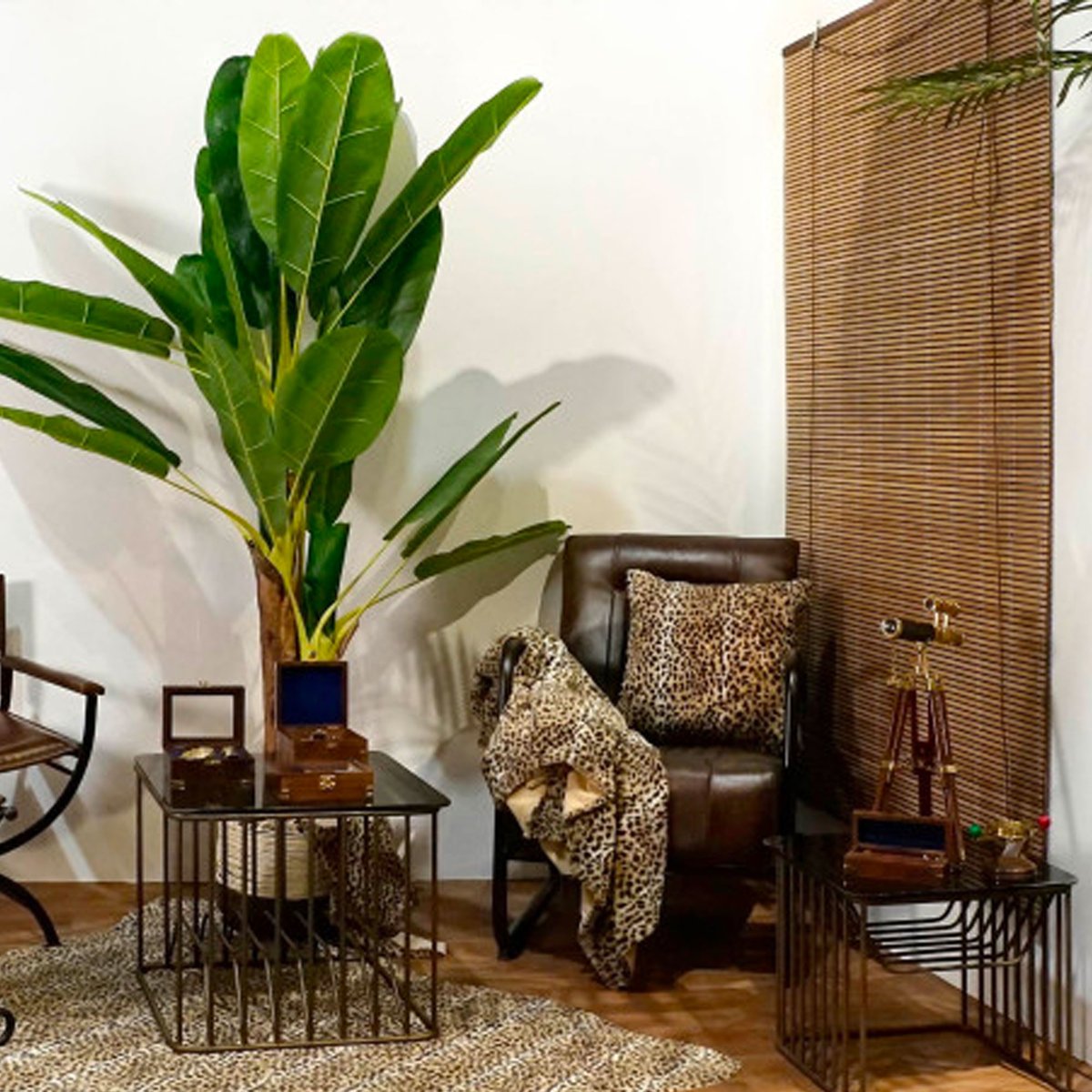 Store enrouleur intérieur en bambou foncé 90x2x175cm bois, WADIGA