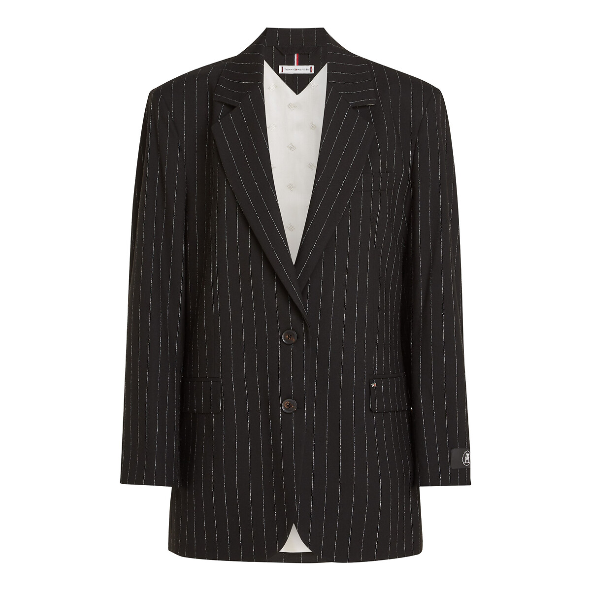 Chaqueta blazer a rayas negro, TOMMY HILFIGER