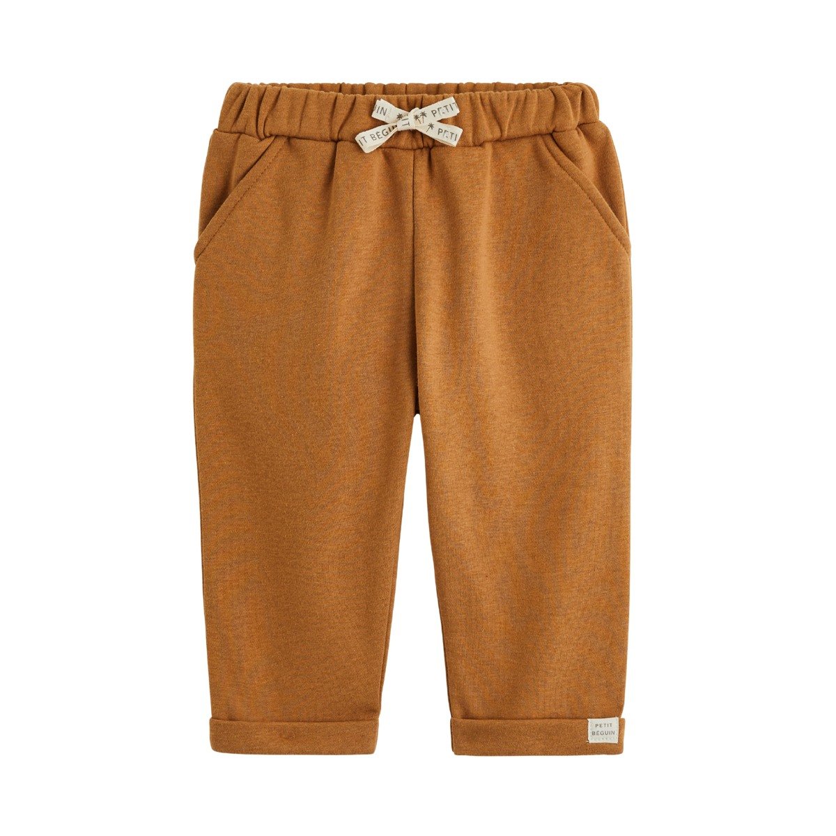 Lot de 3 pantalons bébé en molleton bleu, PETIT BEGUIN