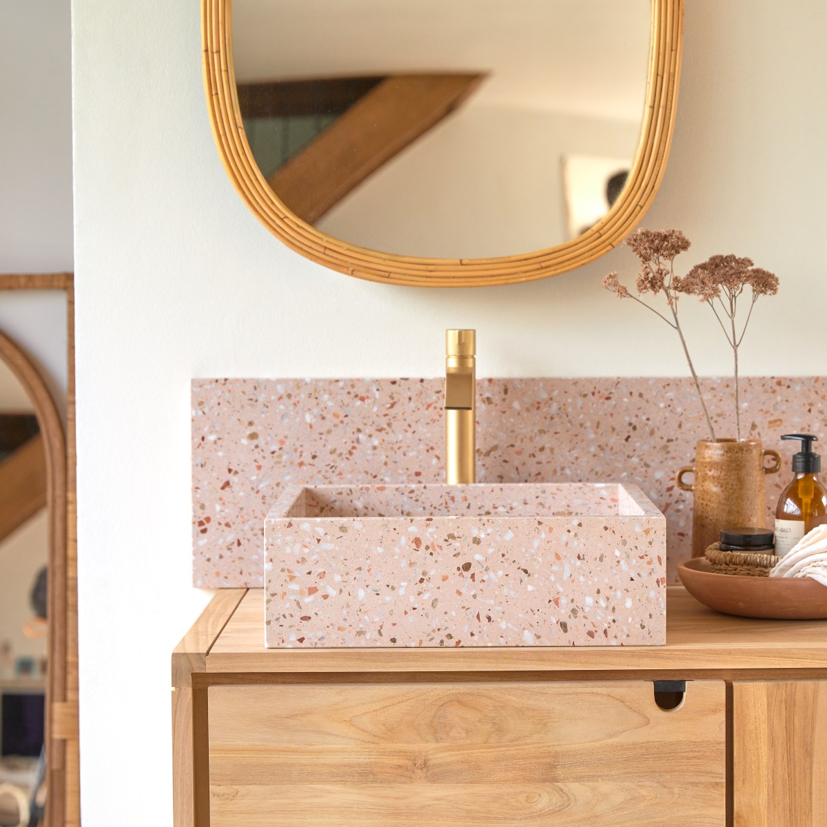 Vasque en Terrazzo premium, MADE rose, TIKAMOON