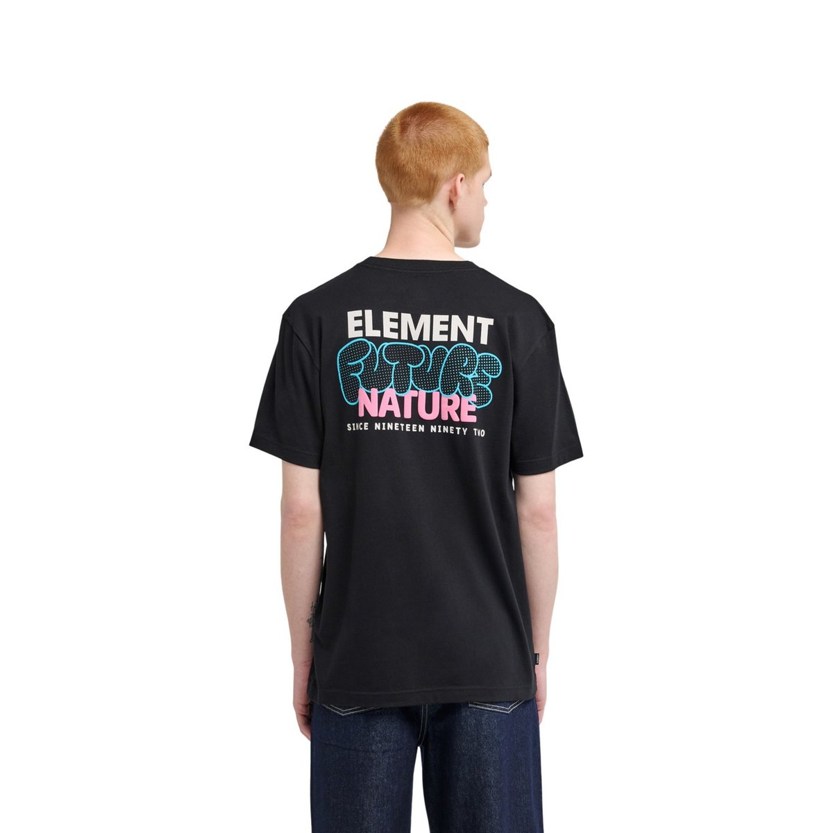 T-Shirt manches courtes THROW UP noir flint black, ELEMENT