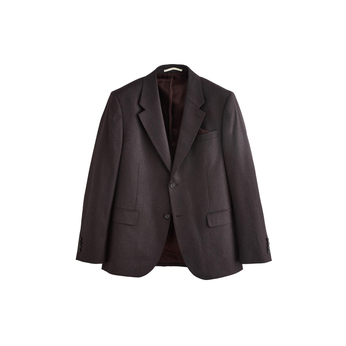 Veste de costume flanelle zignone signature marron, NEXT