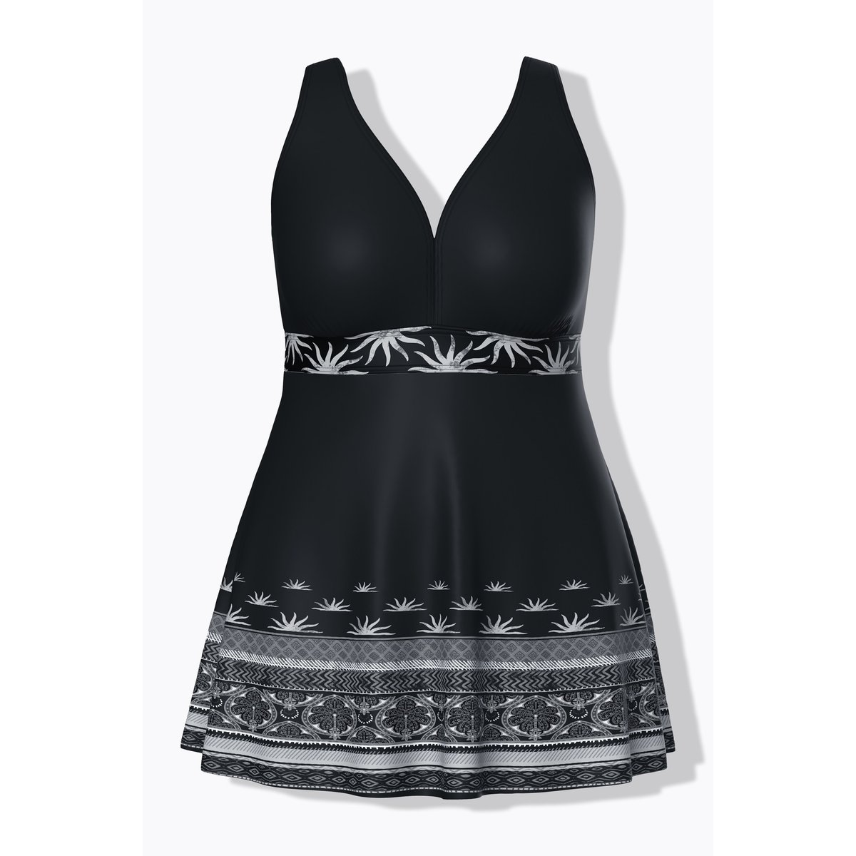 Robe de bain avec bonnets souples noir, ULLA POPKEN