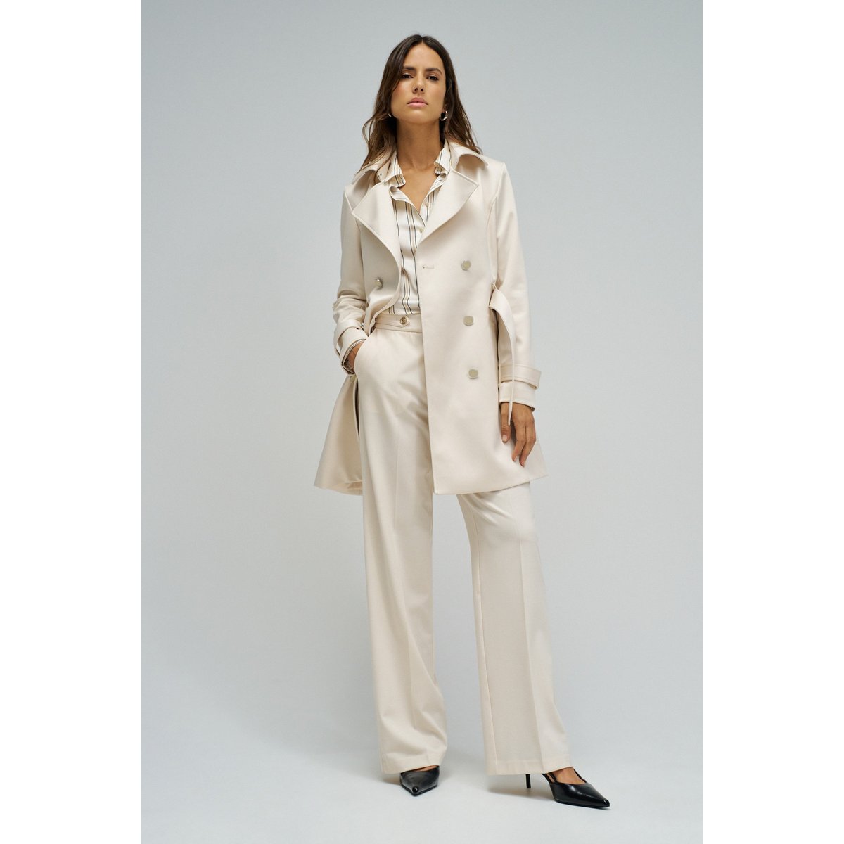 TRENCH COAT SATINÉE beige, SALSA JEANS