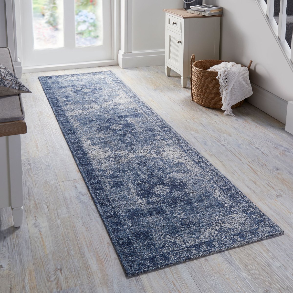 Tapis de couloir ANTIQUE bleu, FLAIR RUGS