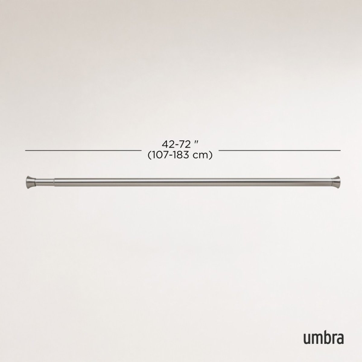 Tringle à rideaux de douche salle de bains CHROMA argent, UMBRA