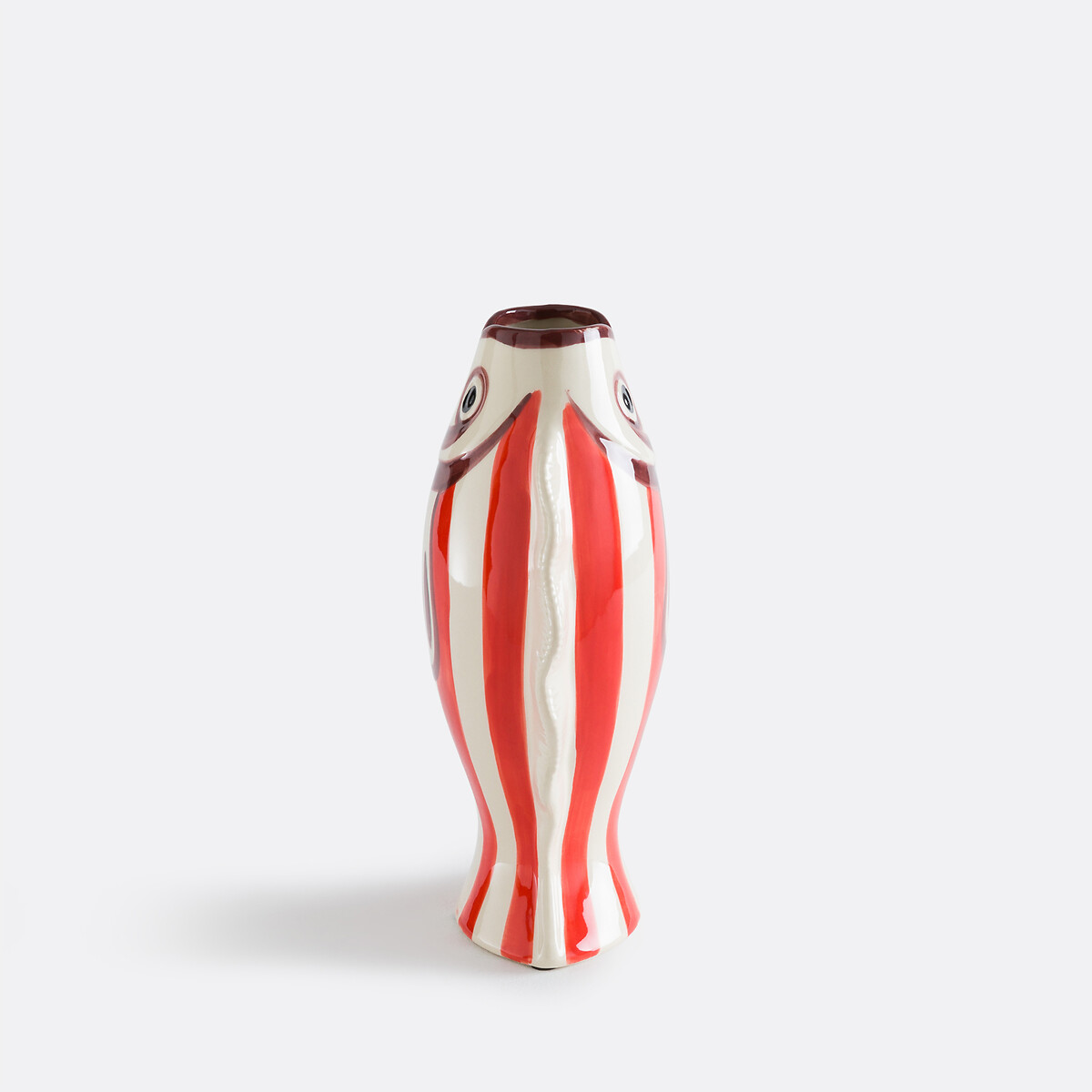 Vase forme poisson, en céramique, hauteur 31 cm, FISKA rouge orangé, LA REDOUTE INTERIEURS