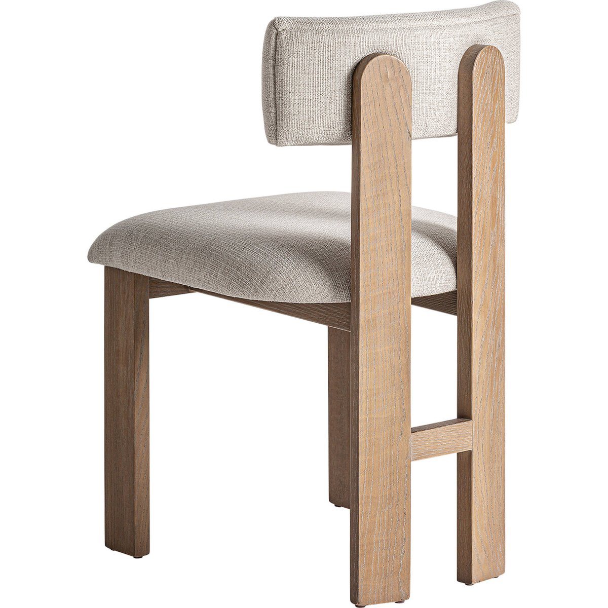 Chaise en frêne et tissu vendue par 2 beige et bois brun, RECOLLECTION