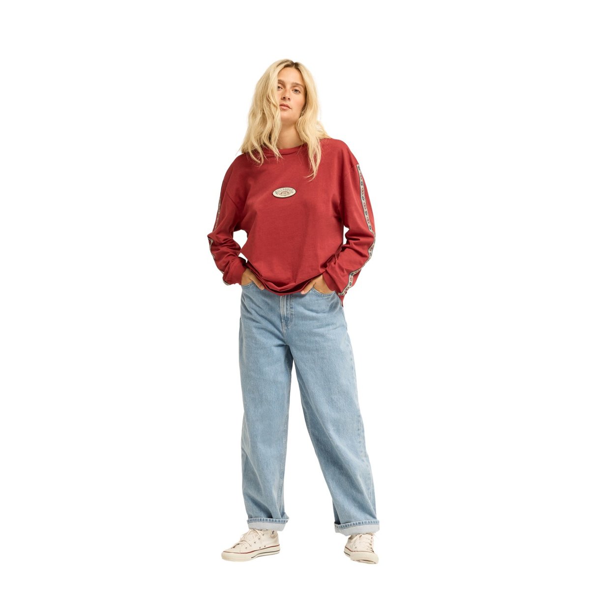T-shirt oversize SINCE 73 STILL CHILL rouge burnt russet, BILLABONG