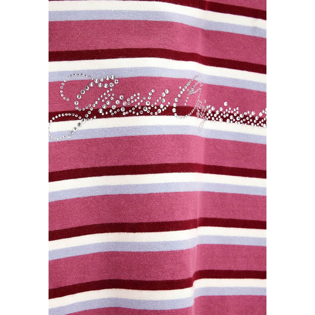 T-Shirt Court À Rayures rose multi, GUESS JEANS