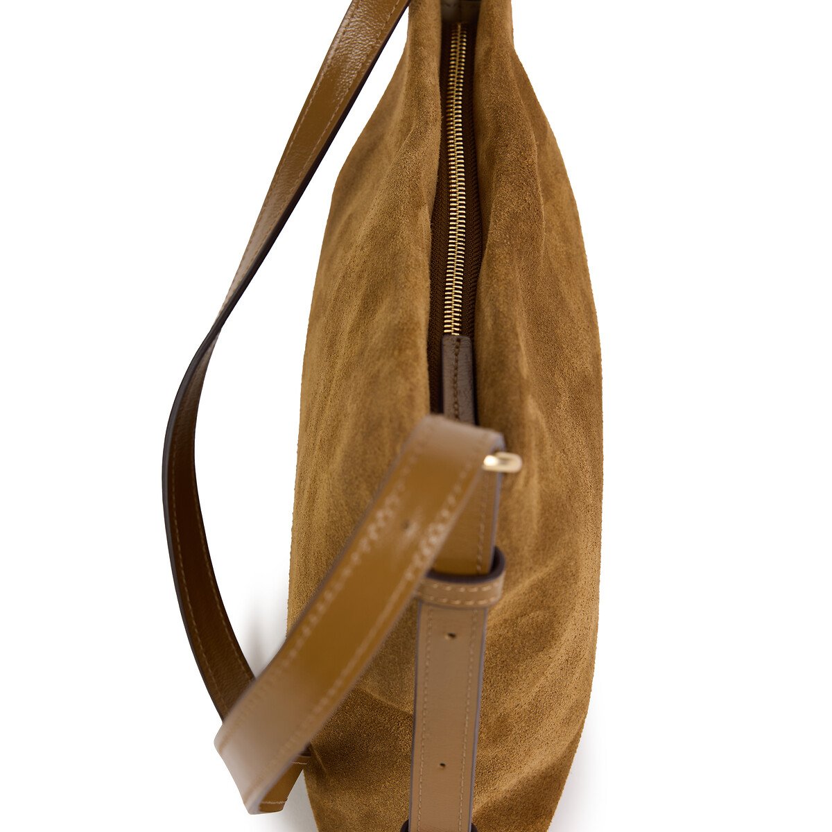 Borsa a bisaccia in pelle scamosciata, MINI MOREEN tabacco, NAT & NIN