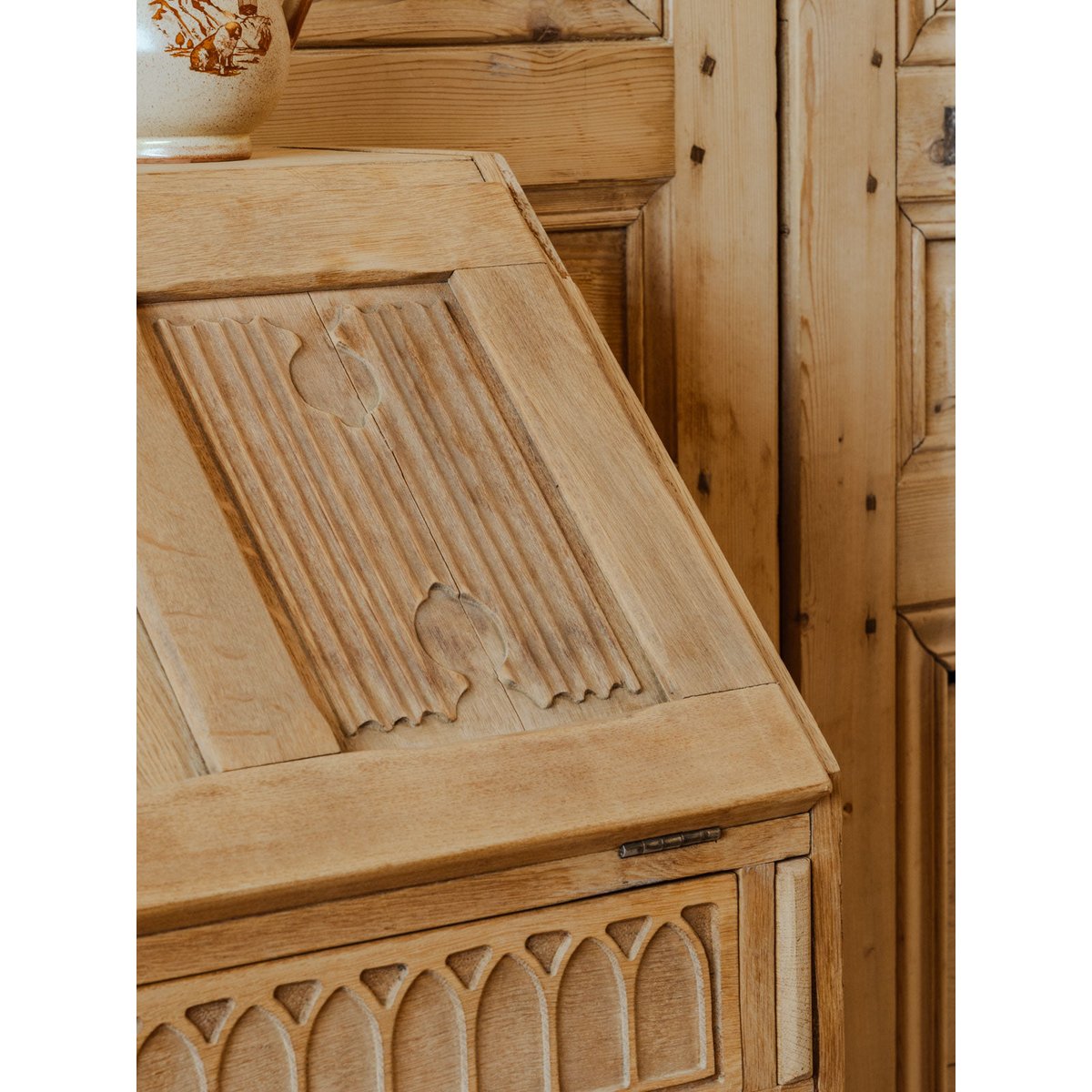 Secrétaire en bois Honoré N°192 - Bon état bois clair, DEBONGOUT