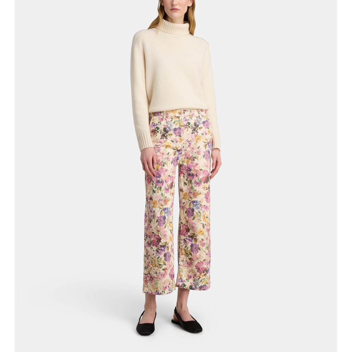 Jean droit blake new giv fleuri coton multicolore, GALERIES LAFAYETTE