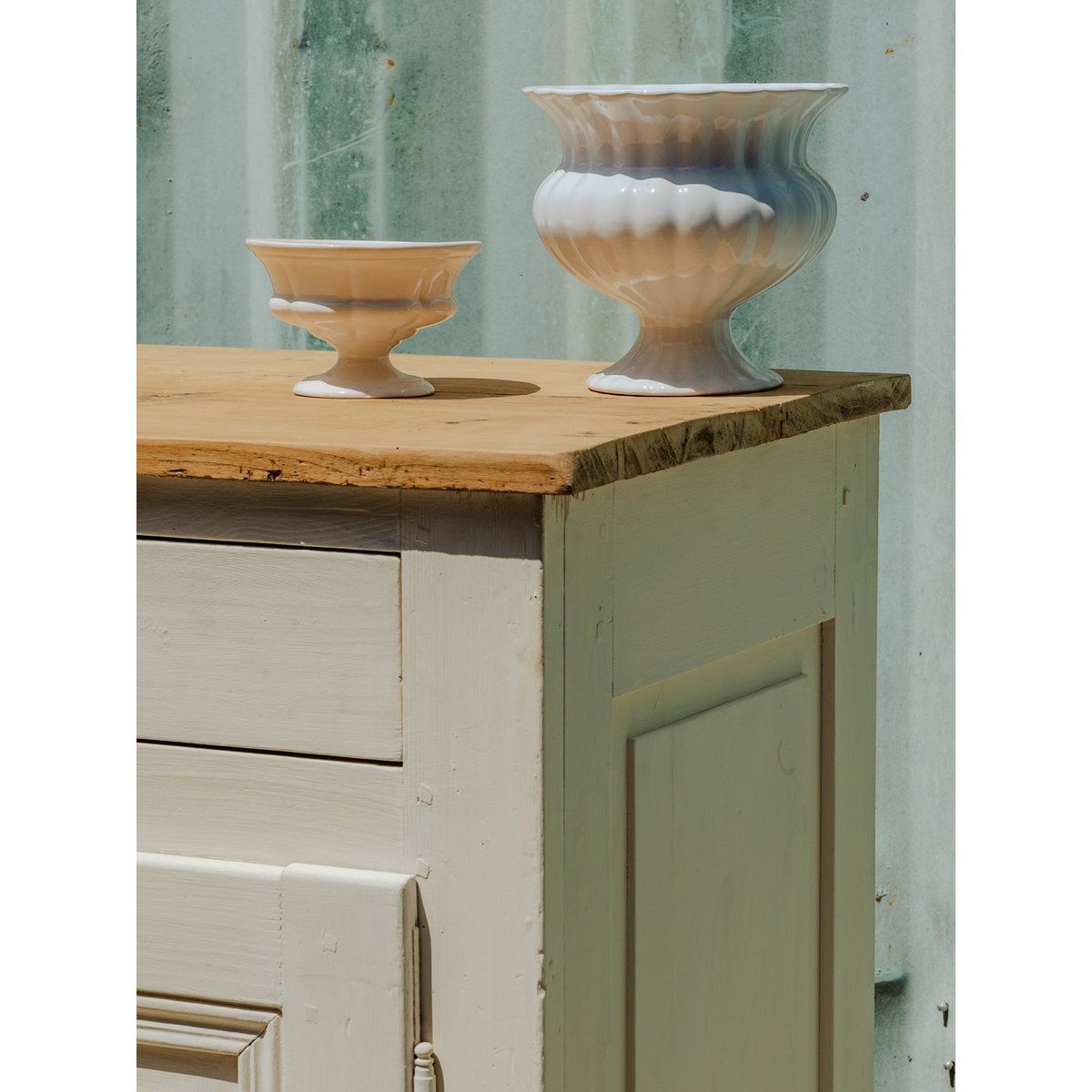 Buffet en bois crème Gilbert N°1542 - Bon état bois clair, DEBONGOUT