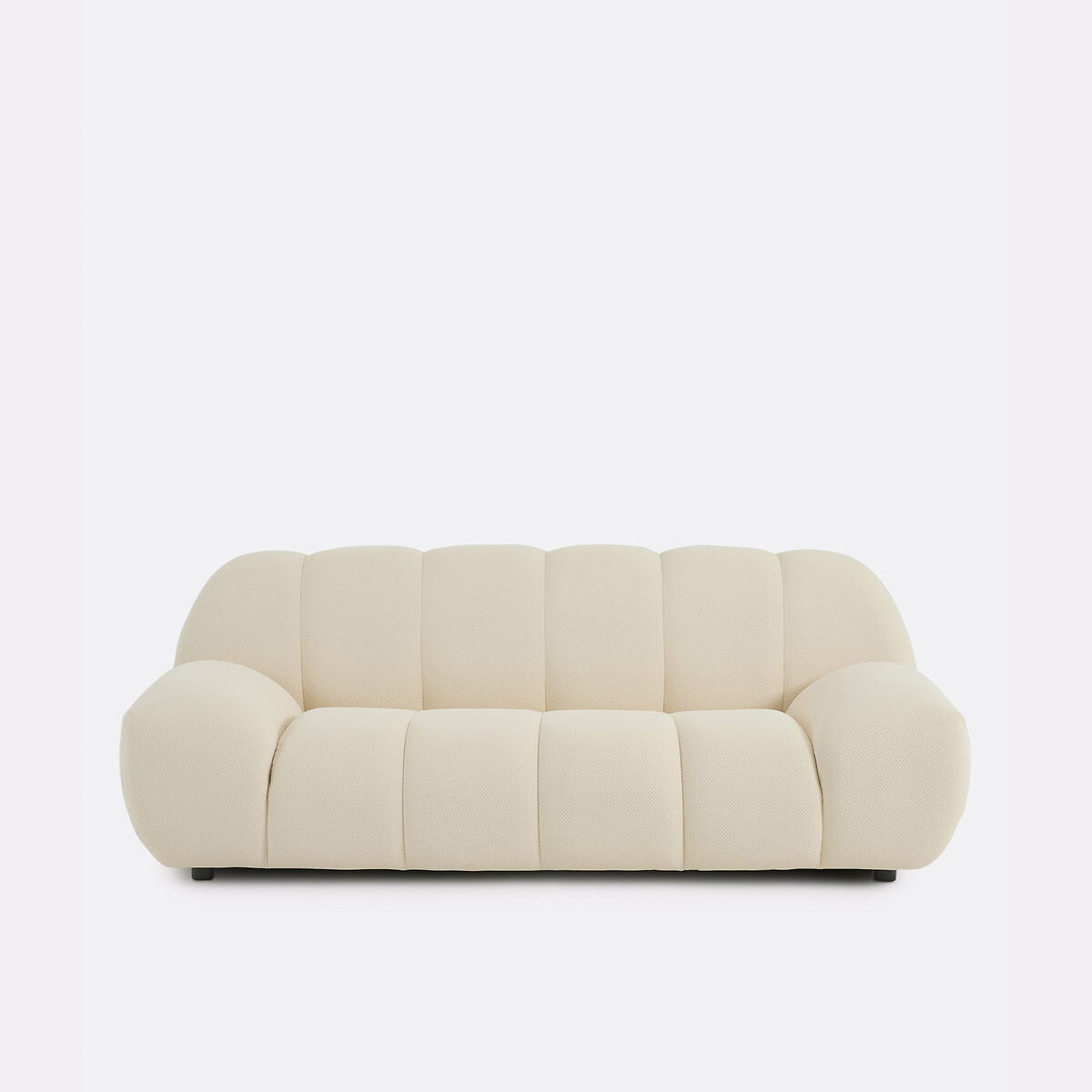 Canapé droit, 3 places, en tissu matelassé, NURIA ecru, LA REDOUTE INTERIEURS