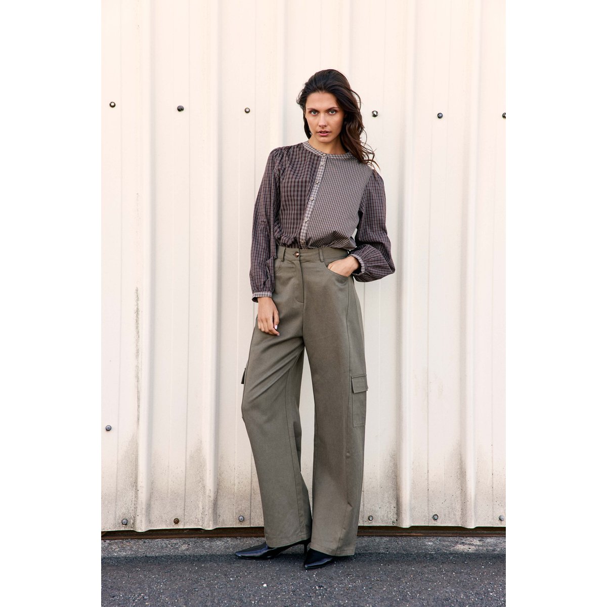 BLOUSE imprimé à carreaux BEXIA 16-marron, LA PETITE ETOILE