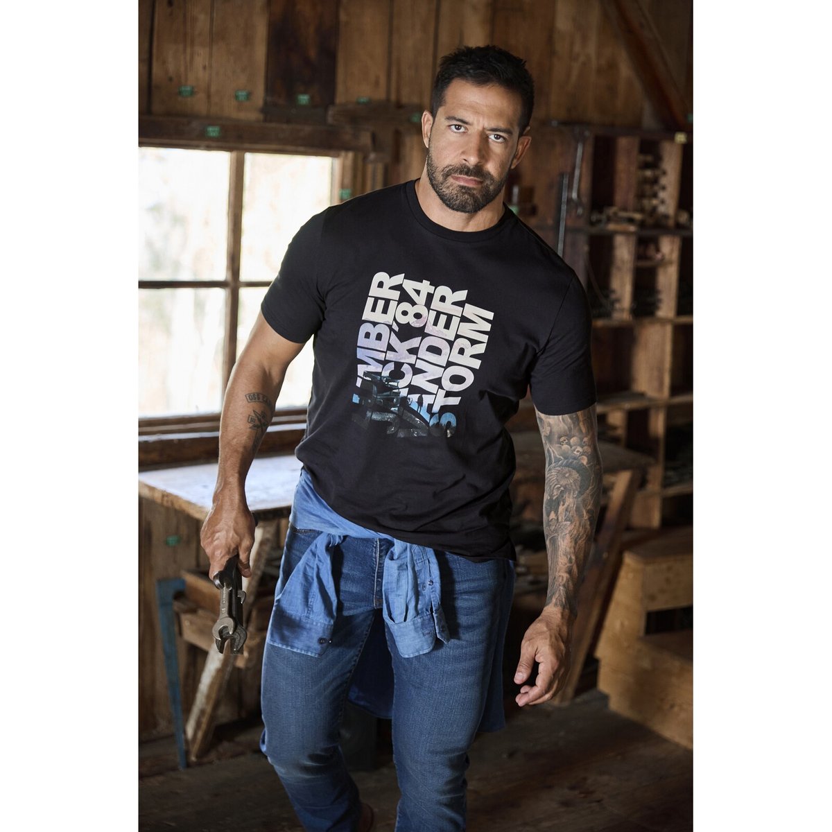 T-shirt RANSTEIN noir, JAN VANDERSTORM