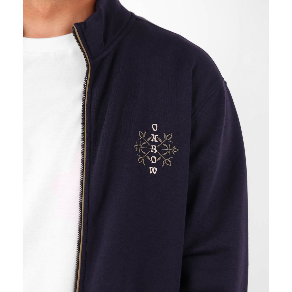 Sweat zippé TABULA deep marine, OXBOW