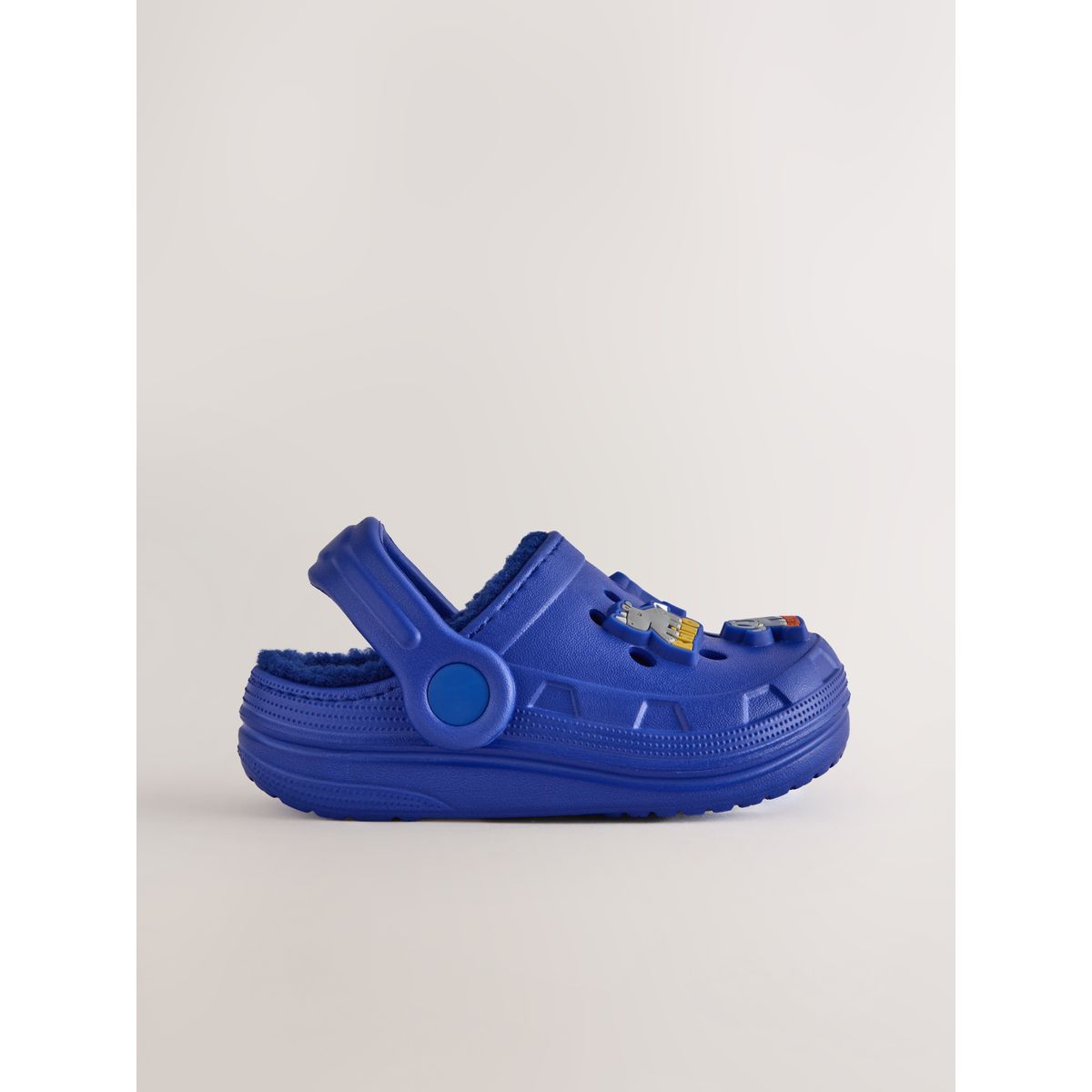 Chaussons style sabots fourrés bleu animal, NEXT