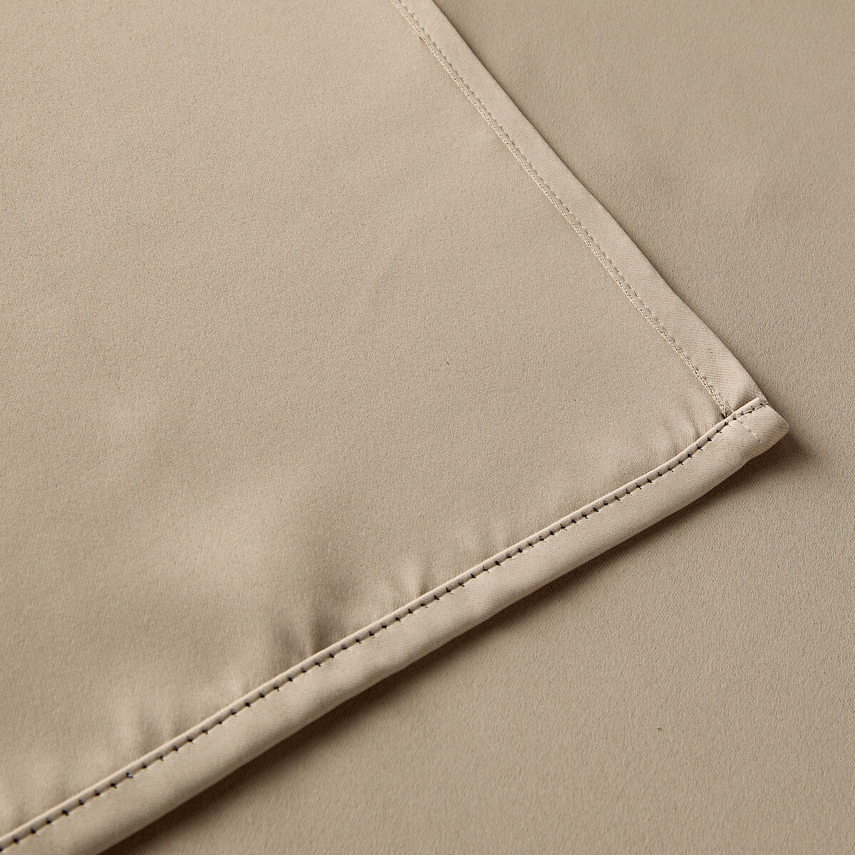 Rideau occultant, à galon fronceur et wave, VODA beige taupe clair, LA REDOUTE INTERIEURS
