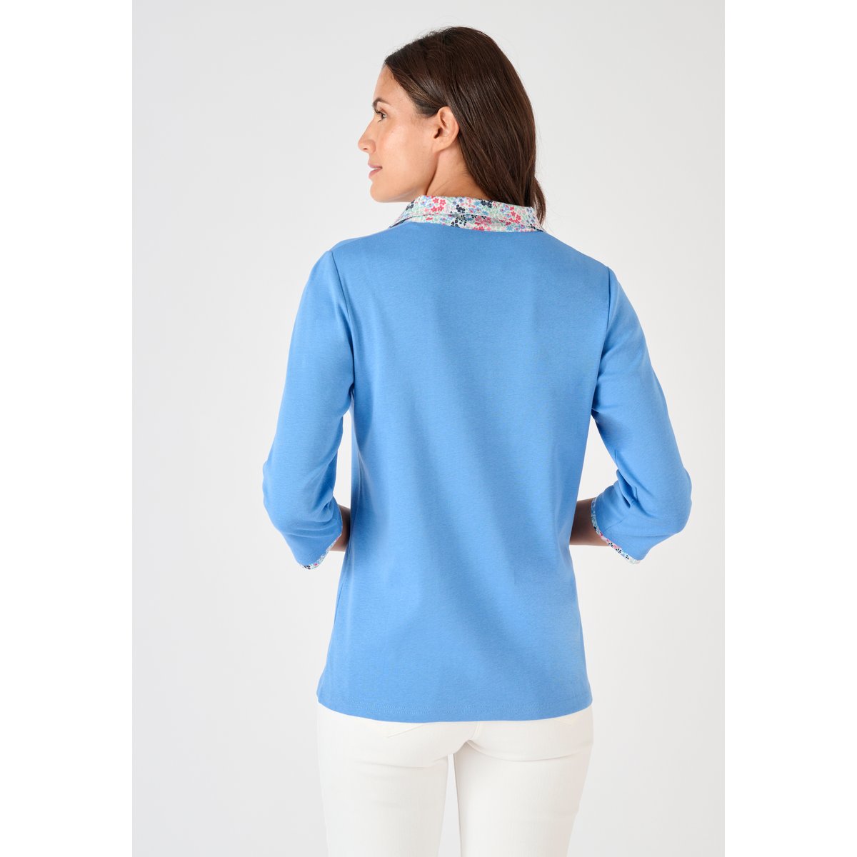 T-shirt effet 2 en 1 bleu clair, DAMART