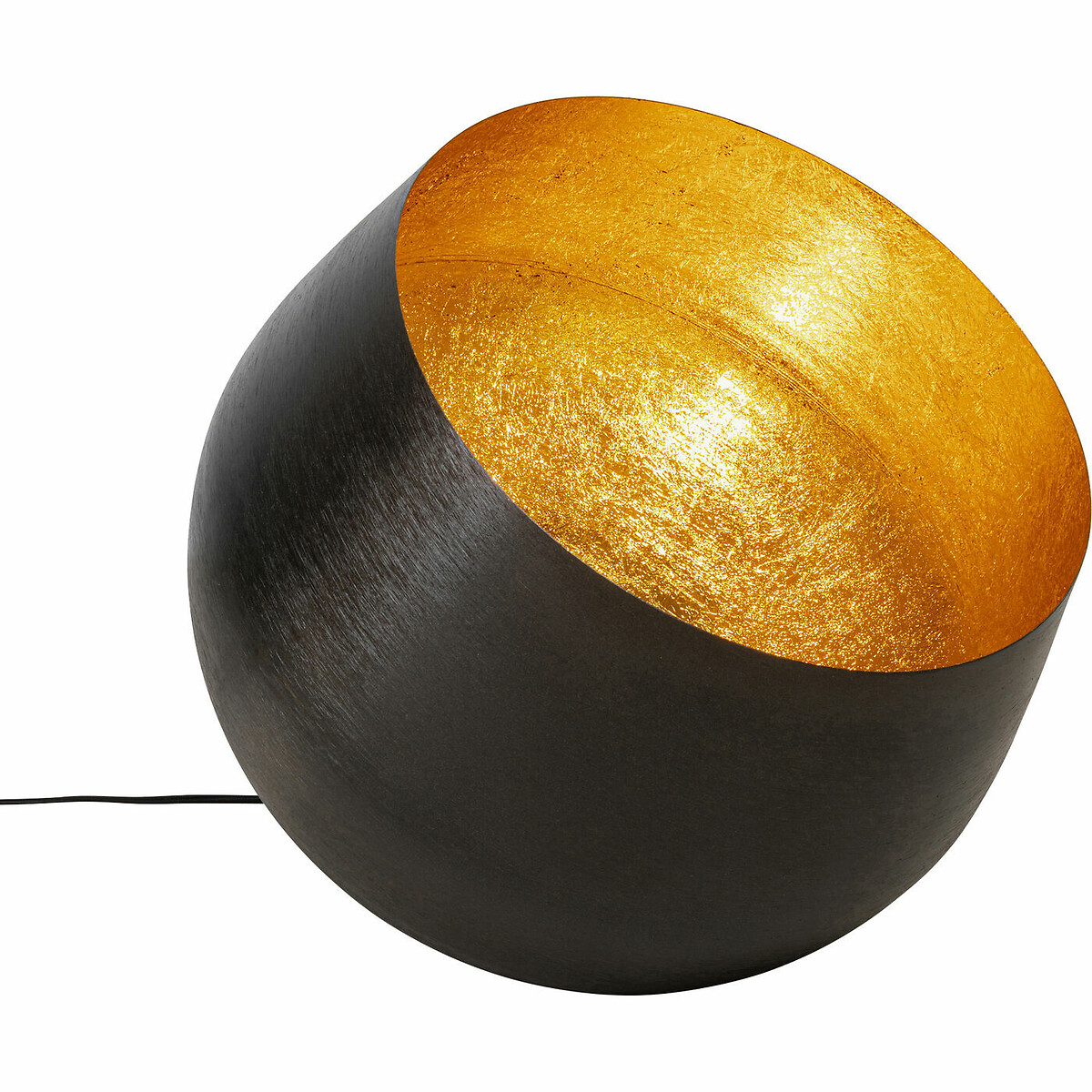 Lampe de sol Apollon Smooth noir Ø50cm doré, KARE DESIGN