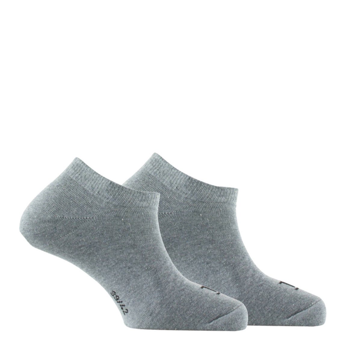 Lot de 2 paires d'invisibles sport en coton gris, THYO