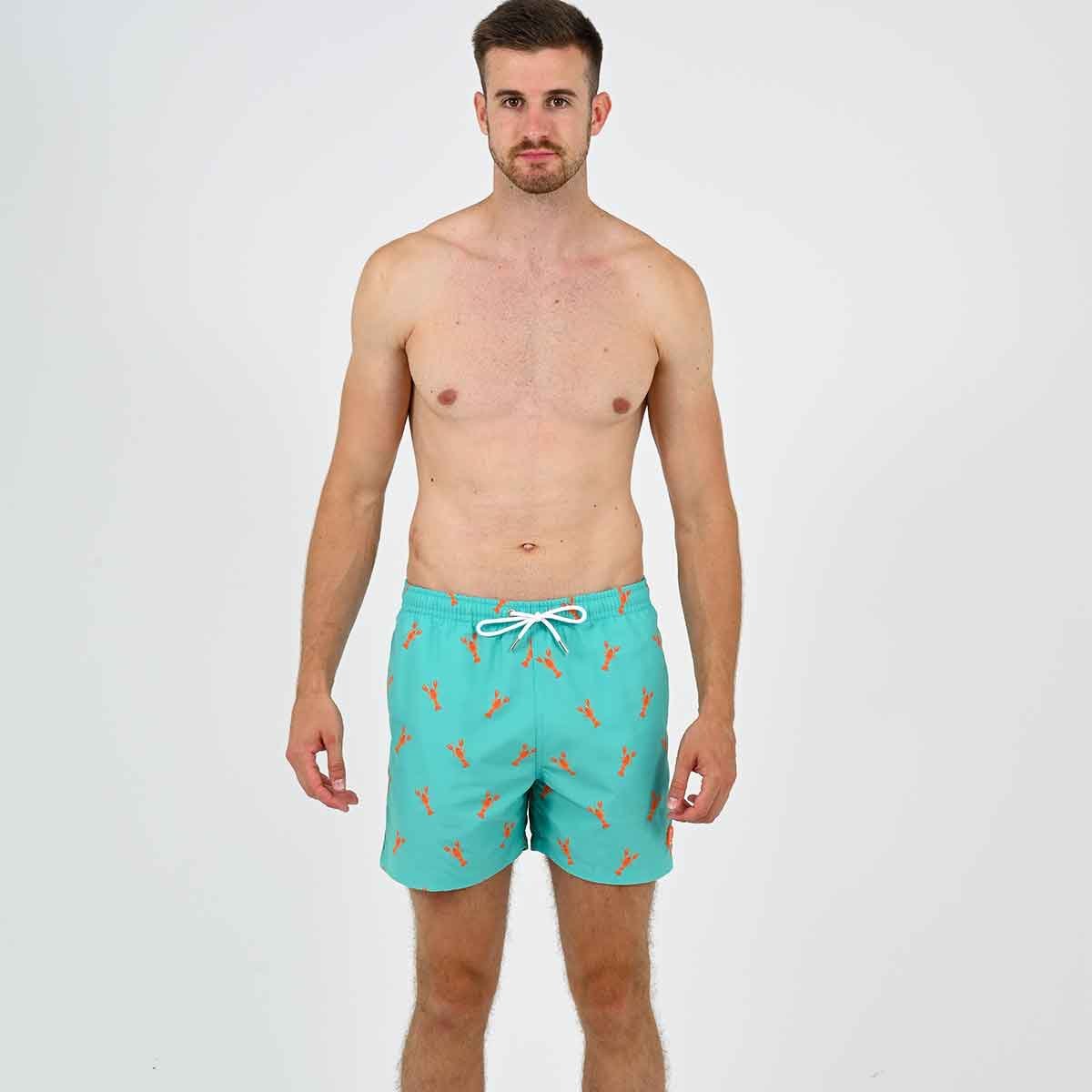 Short de bain L'Immergé aqua turquoise, VENDREDI