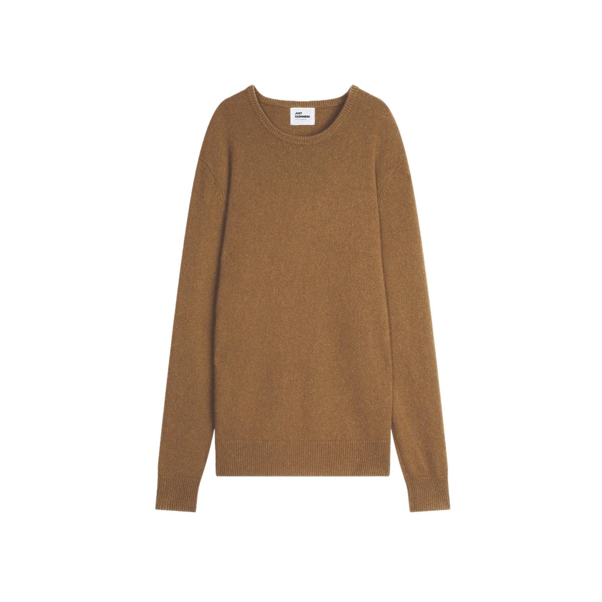 Pull Col Rond 4 Fils Noisette Gabin marron clair, JUST CASHMERE