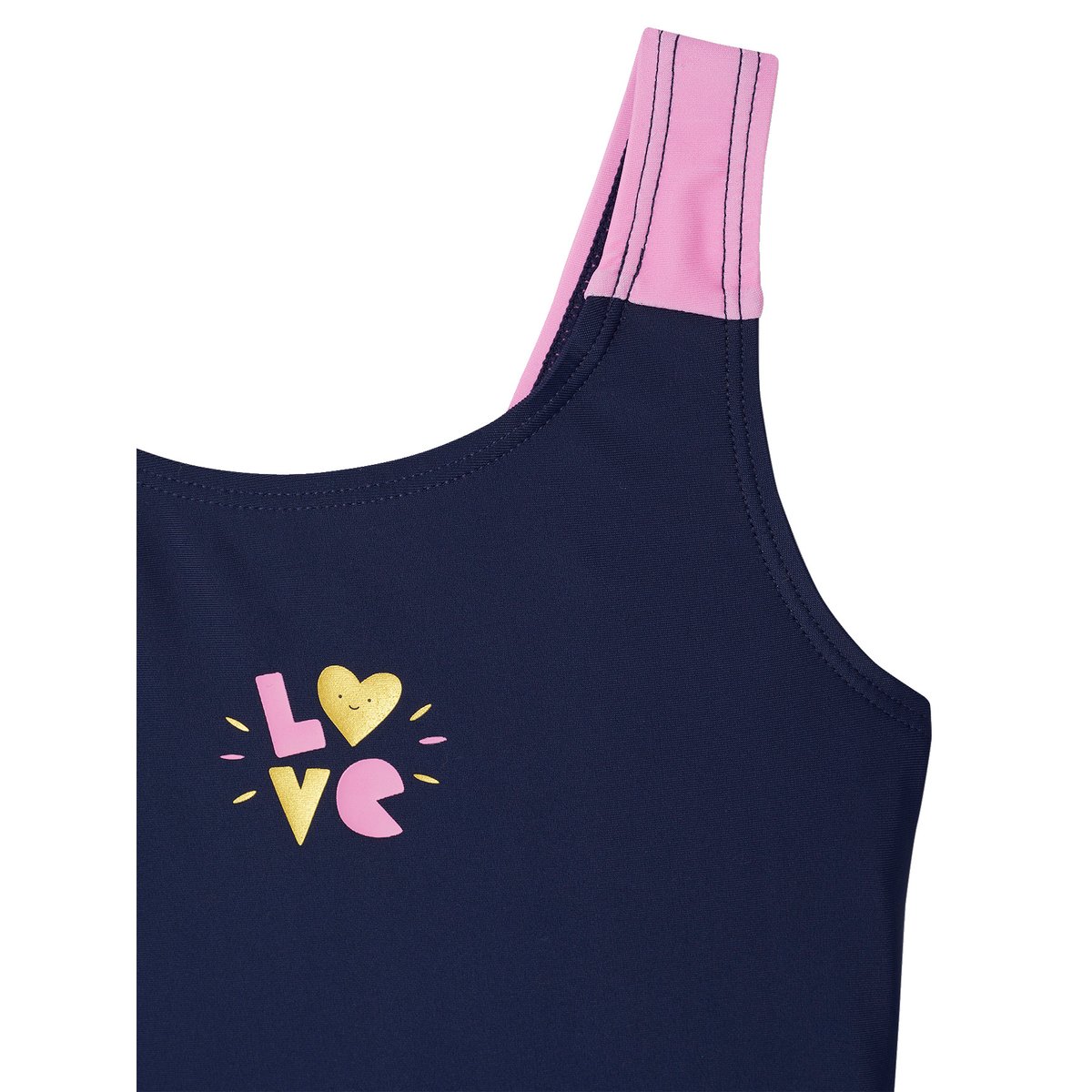Ensemble de bain maillot 1 pièce + bonnet indigo, VERTBAUDET