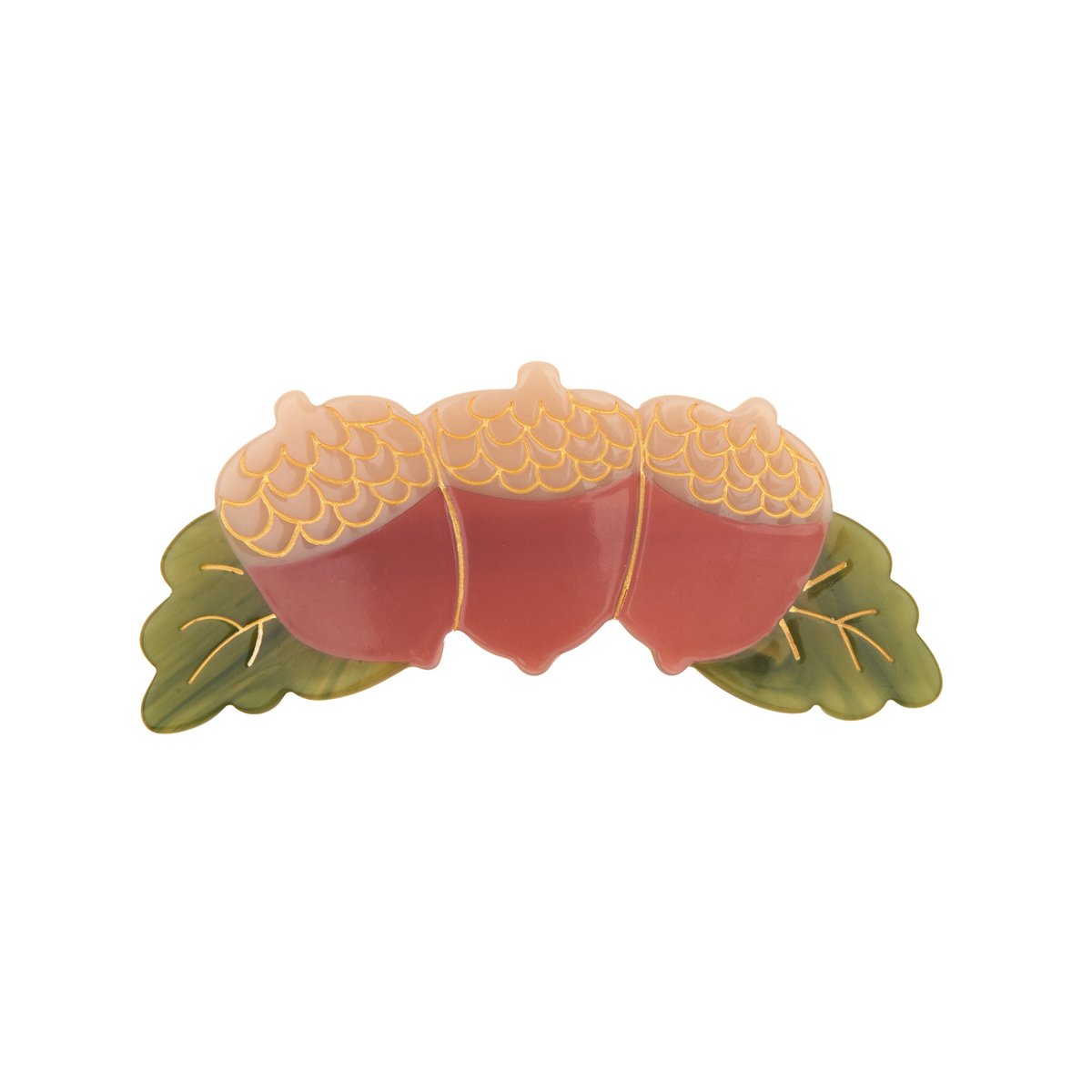 French Barrette Glands beige et marron, COUCOU SUZETTE