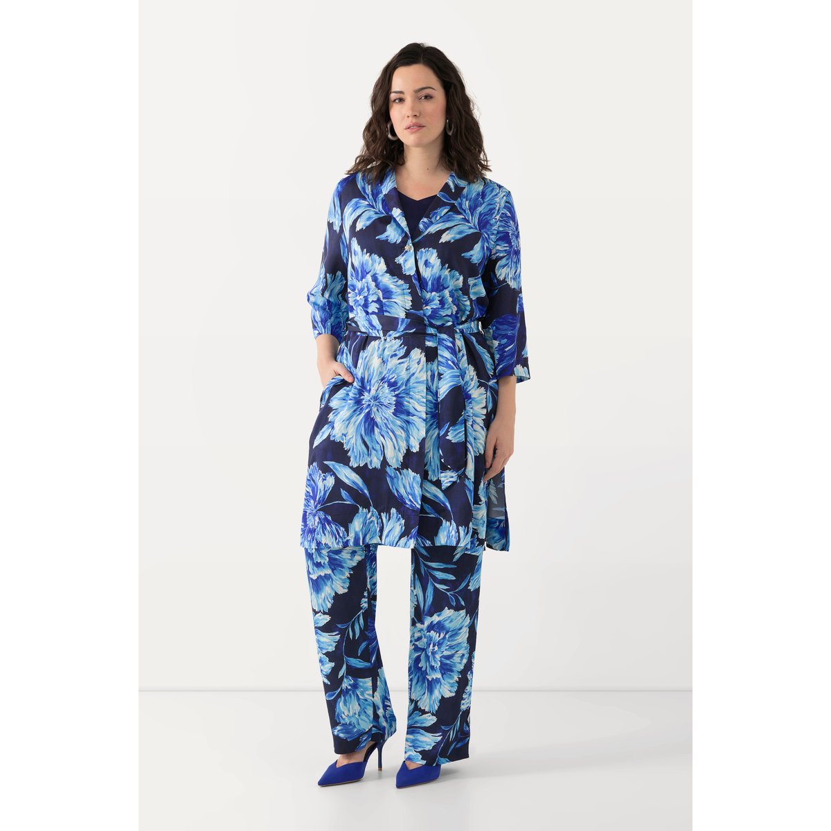 Veste à coupe plus longue et ouverte bleu encre, ULLA POPKEN