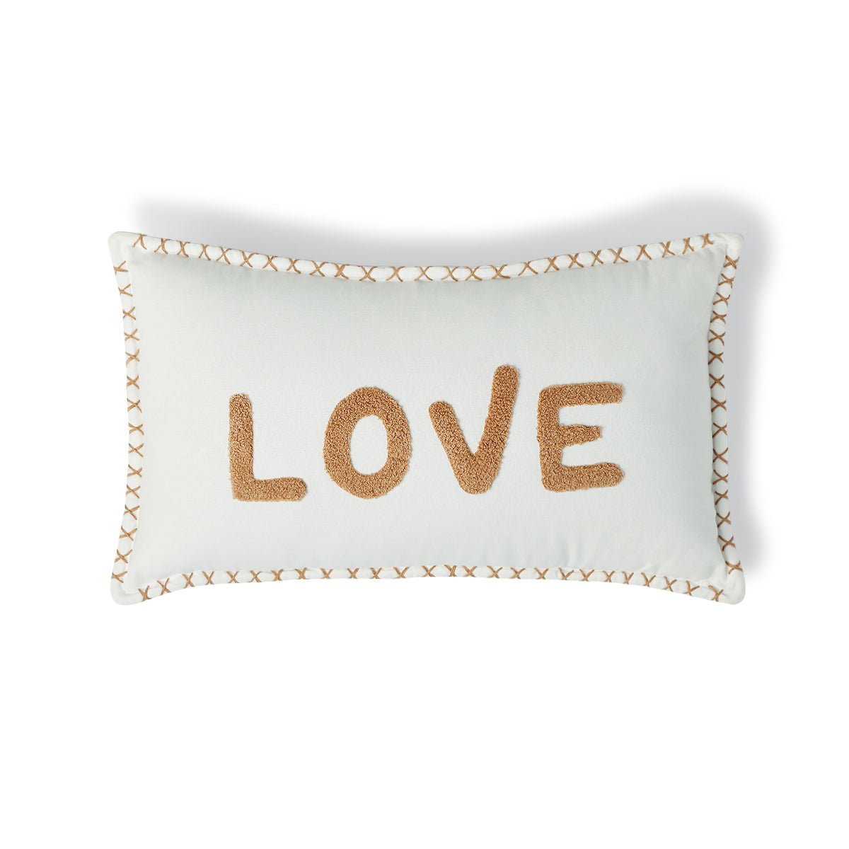 Housse de coussin toile de coton XLOVE terre de sienne, FEBRONIE