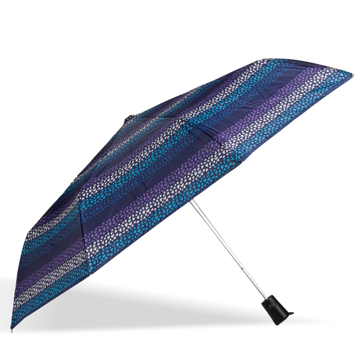 Parapluie multicolor rayure coeur, ISOTONER