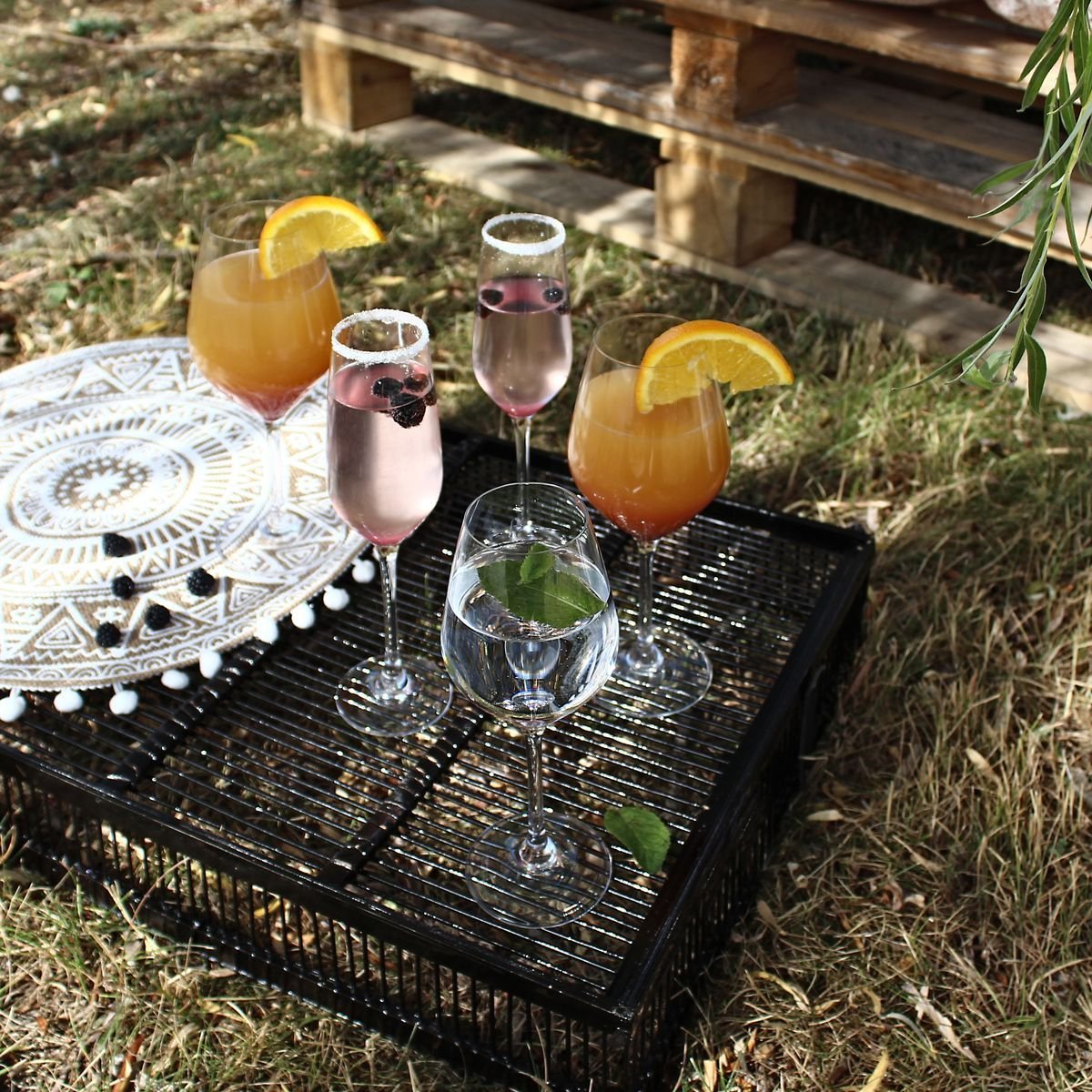 Lot de 6 verres à pieds 25cl, ZENITH transparent, OGO LIVING