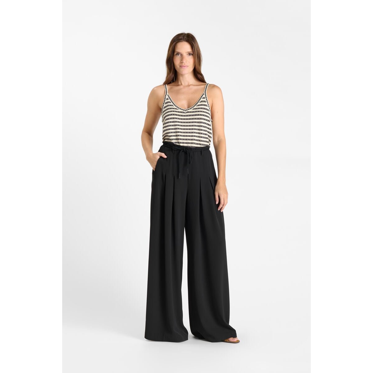 Pantalon loose, large ADELA black, LE TEMPS DES CERISES