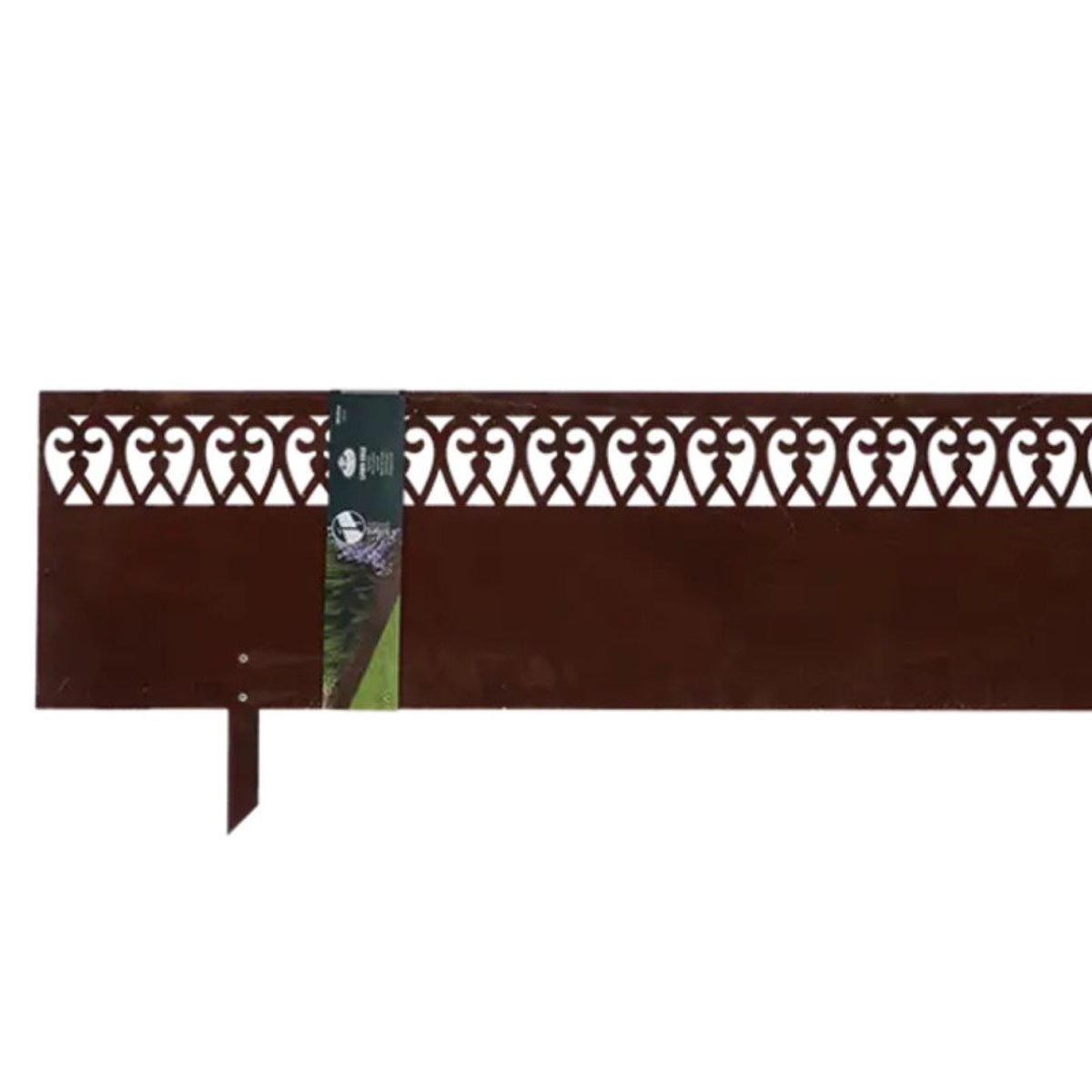 Bordure jardin acier motif Volute 105x35cm couleur unique, ESSCHERT DESIGN
