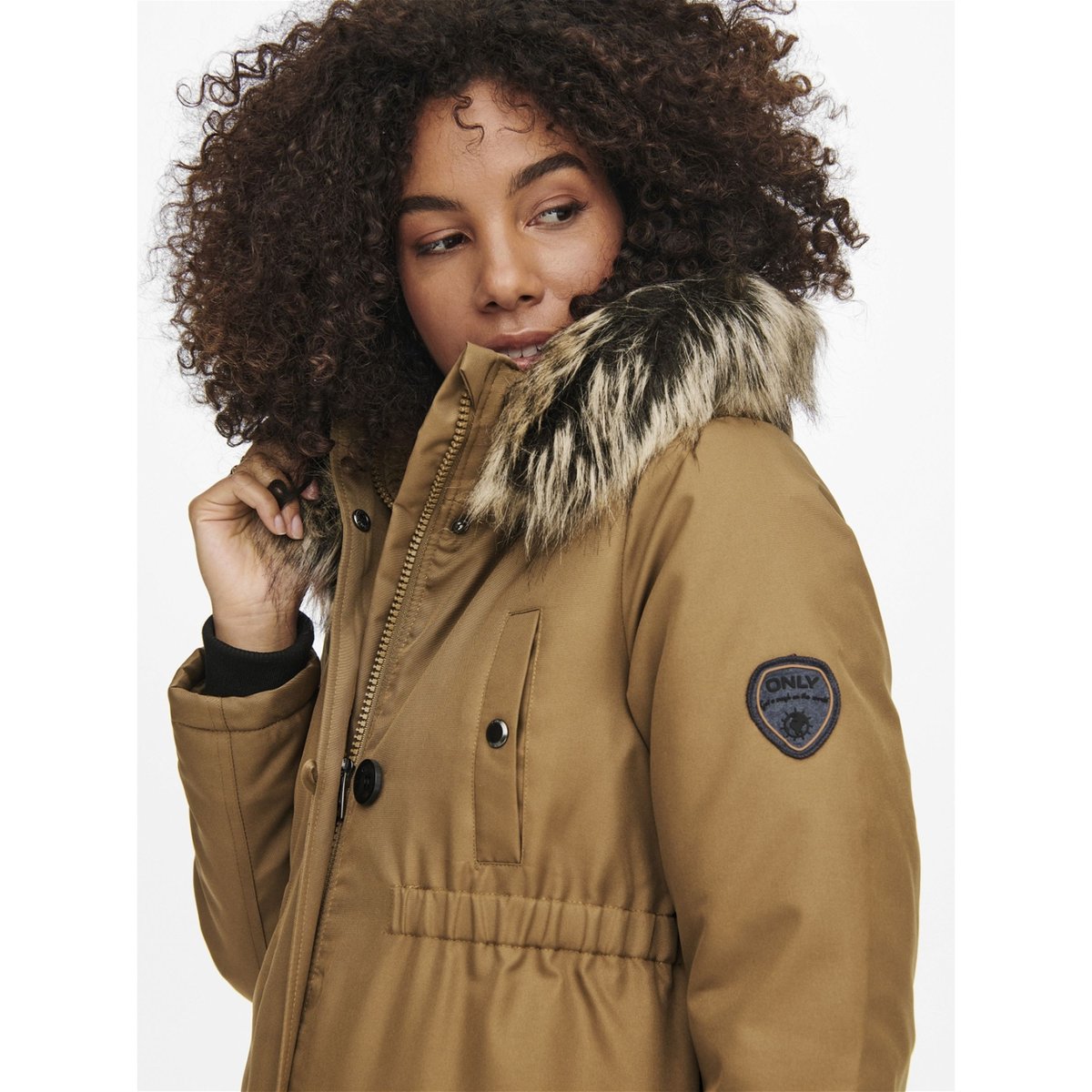 Parka Longue marron - toasted coconut 1, ONLY