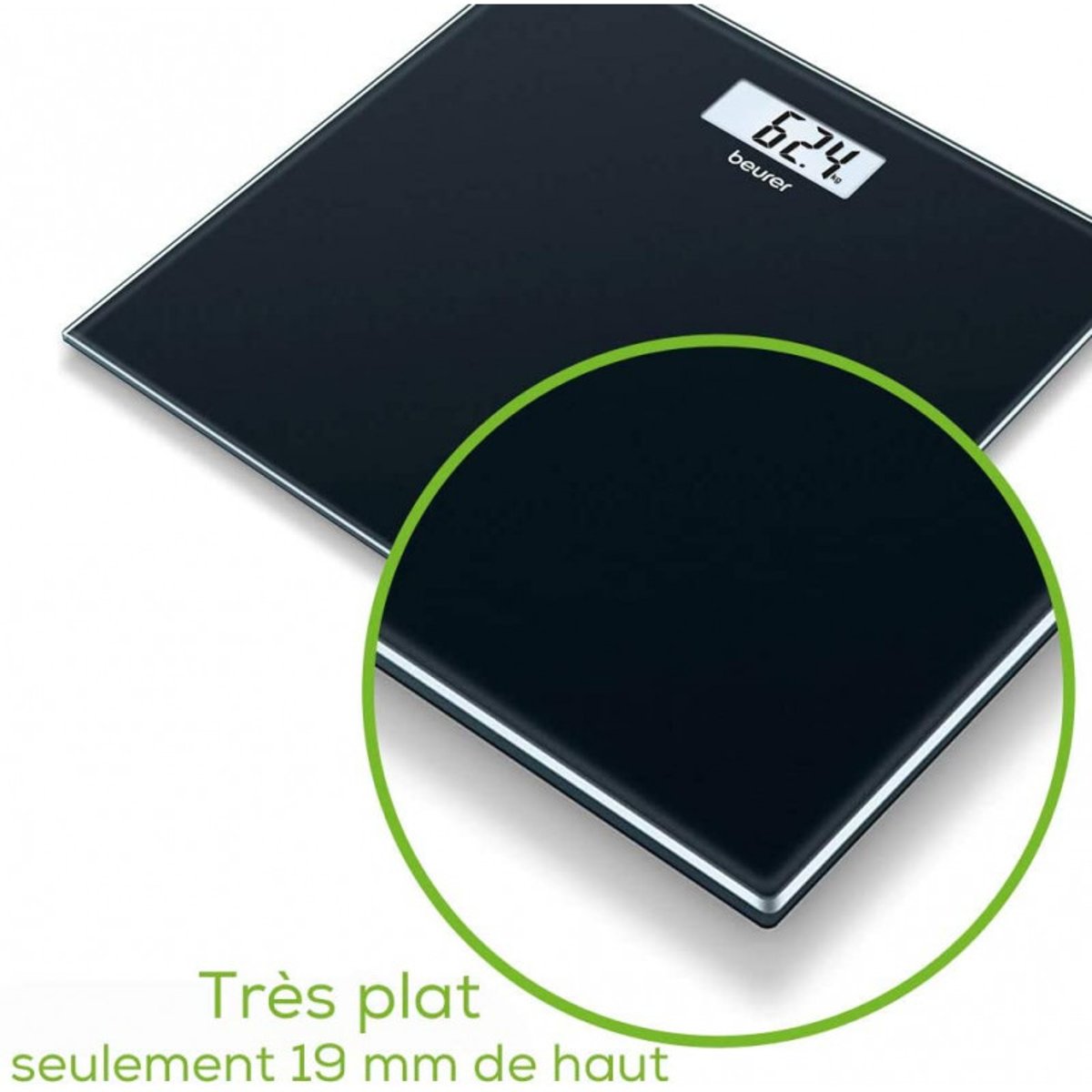 Pèse Personne En Verre Gs10 noir, BEURER