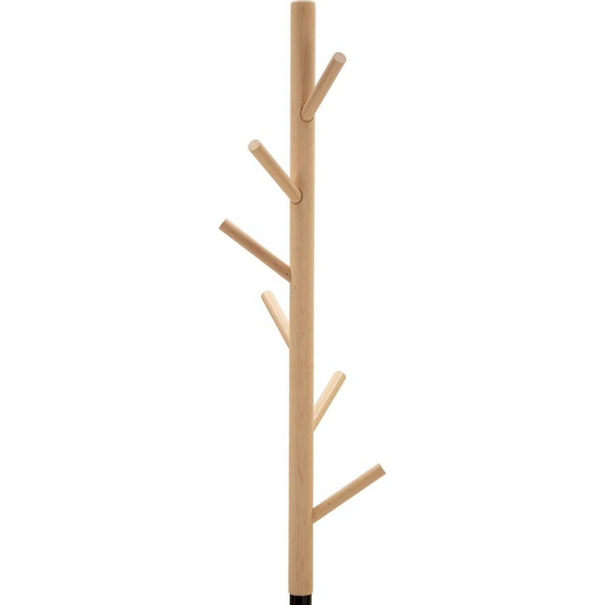 Porte-manteau arbre hêtre socle marbre MODERN noir et bois naturel, RECOLLECTION