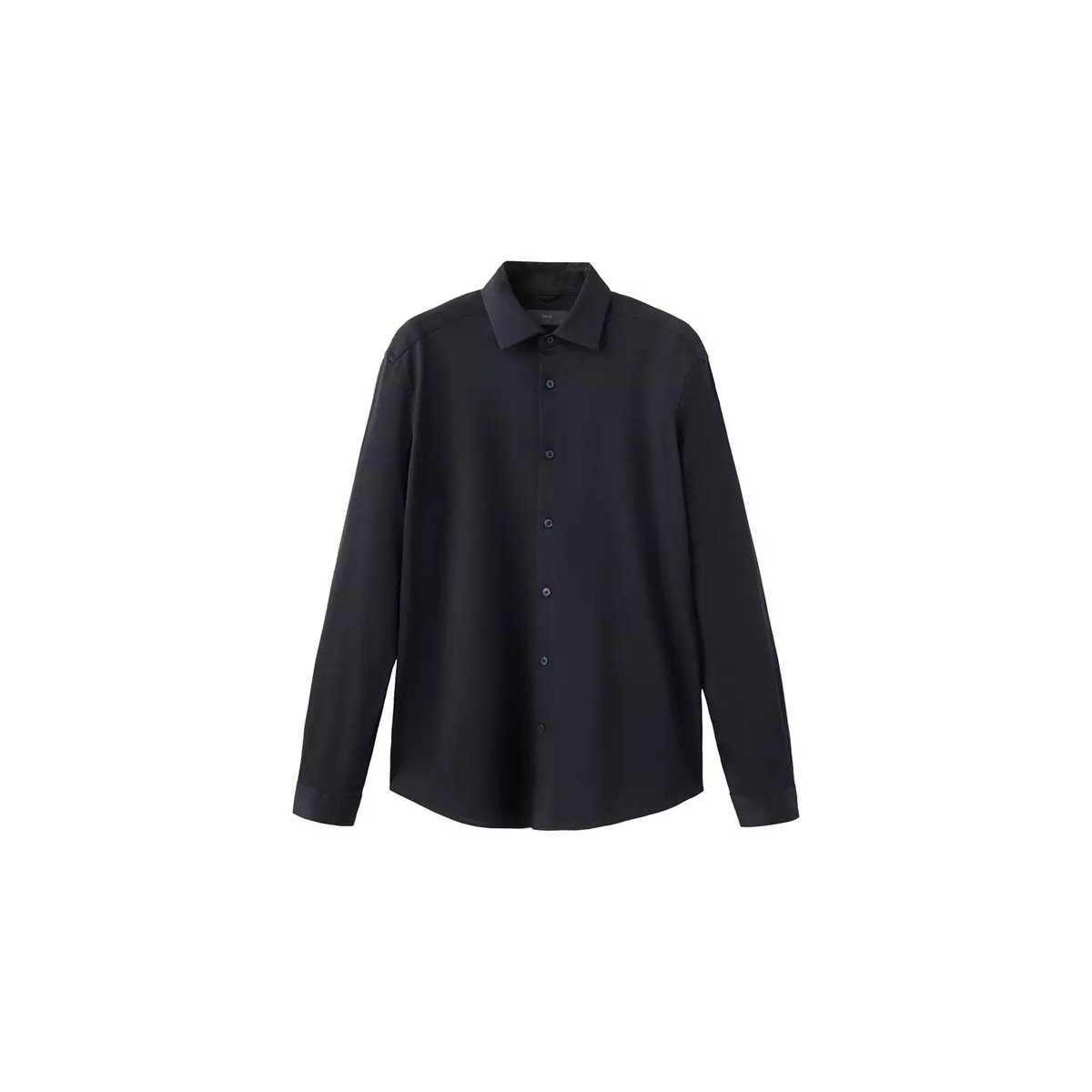 Chemise slim-fit coton comfort stretch non-iron bleu marine, MANGO MAN